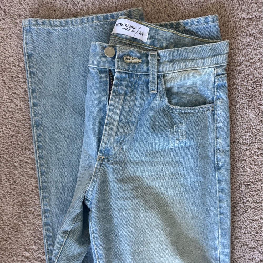 Just Black Denim Mid Rise Wide Leg Jeans